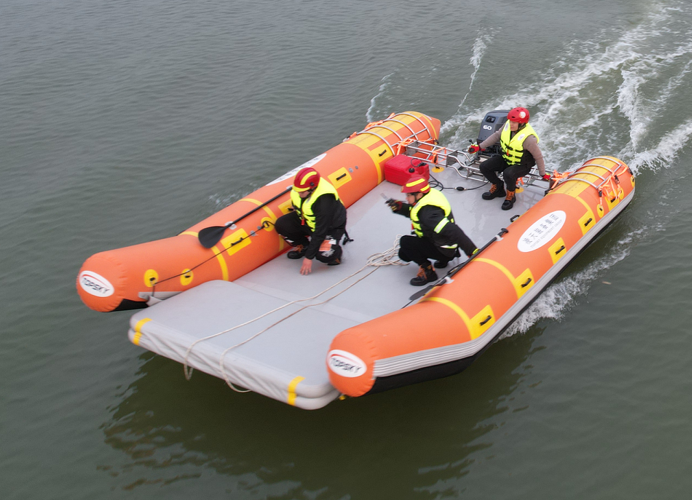 充氣救援運輸船（第3代，輕型+裝配式+水域救援綜合監控裝置+60馬力舷外機）LT-FYJ25